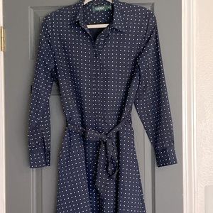 LAUREN by Ralph Lauren Polka Dot Dress Size 8P